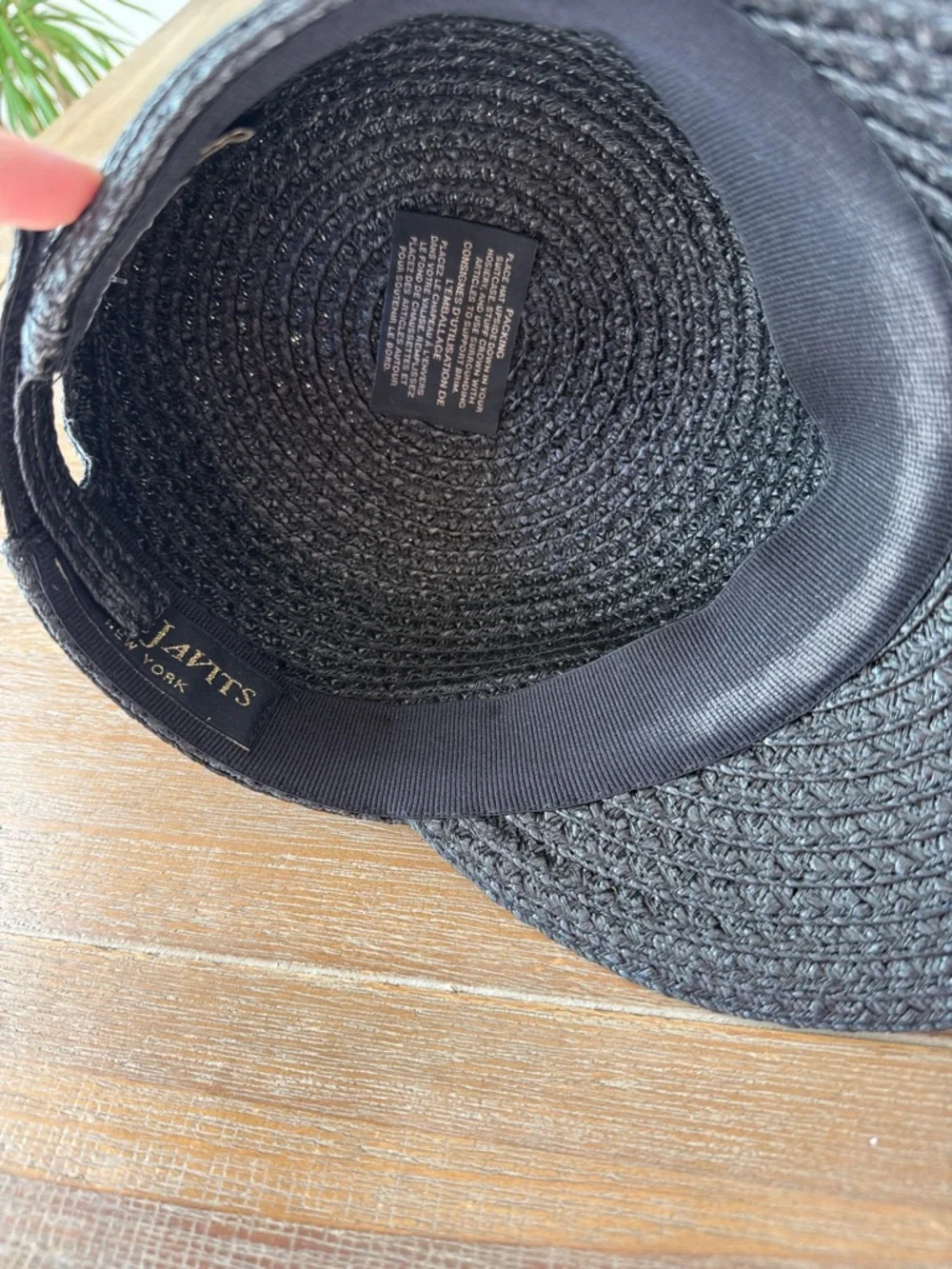 ERIC JAVITS HOME RUN STRAW CAP PACKABLE SUN HAT UPF 50 - Picture 3 of 3